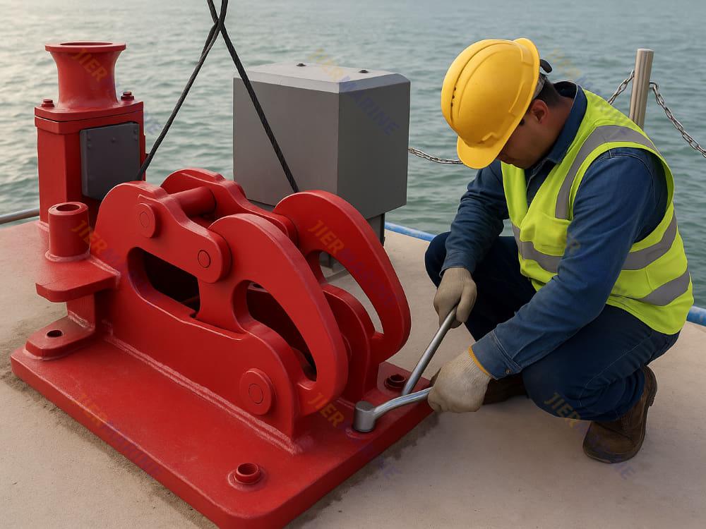 установка быстросъемного крючка